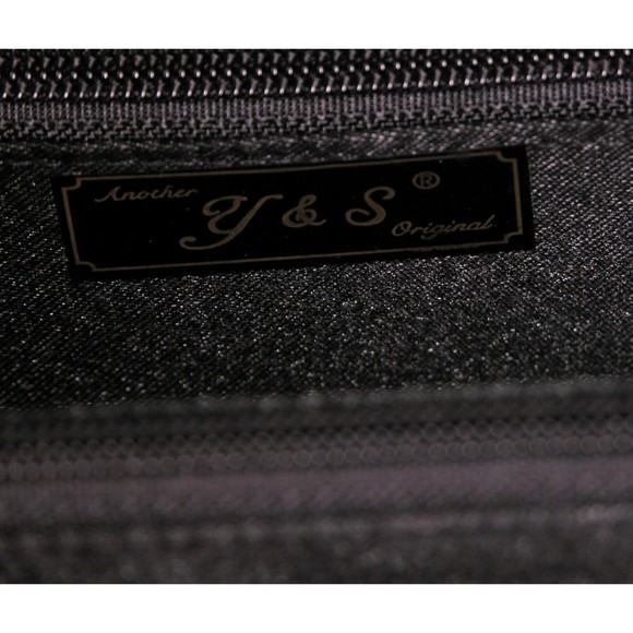 Another Y & S Original Clutch Shoulder Purse VTG Black Metallic Chain Strap New - Picture 9 of 9